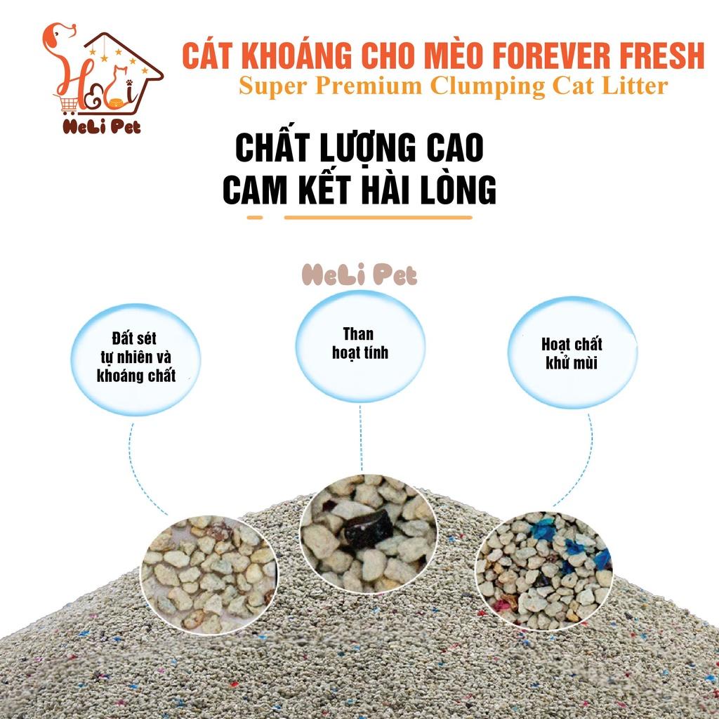 Cát Vệ Sinh Cao Cấp Cát Khoáng Dùng Cho Khay Vệ Sinh, Máy Vệ Sinh Cho Mèo 4Kg Siêu Vón Siêu Ít Bụi- HeLiPet