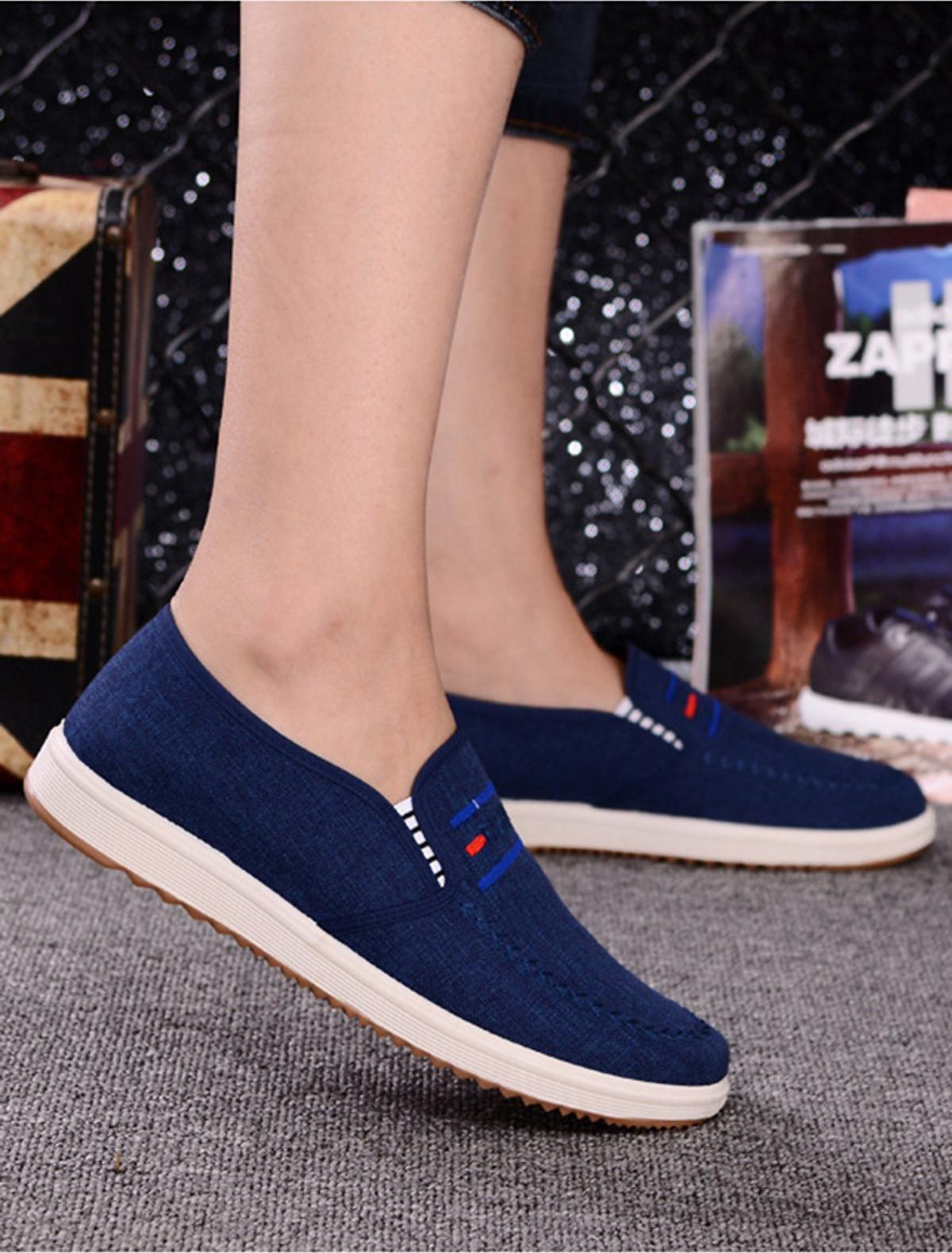 Giày Thể Thao Sneaker Nam Cao Cấp TZN Tiện Dụng AT01 - Xanh Navy