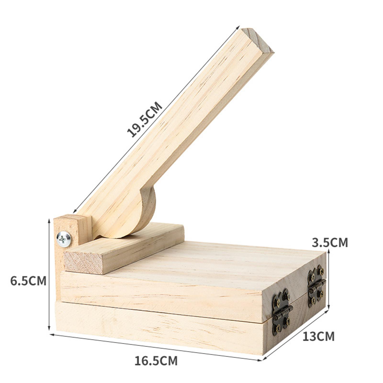 Wooden Tortilla Paste Press Manual Dumpling Presser Pizza Maker Baking Square