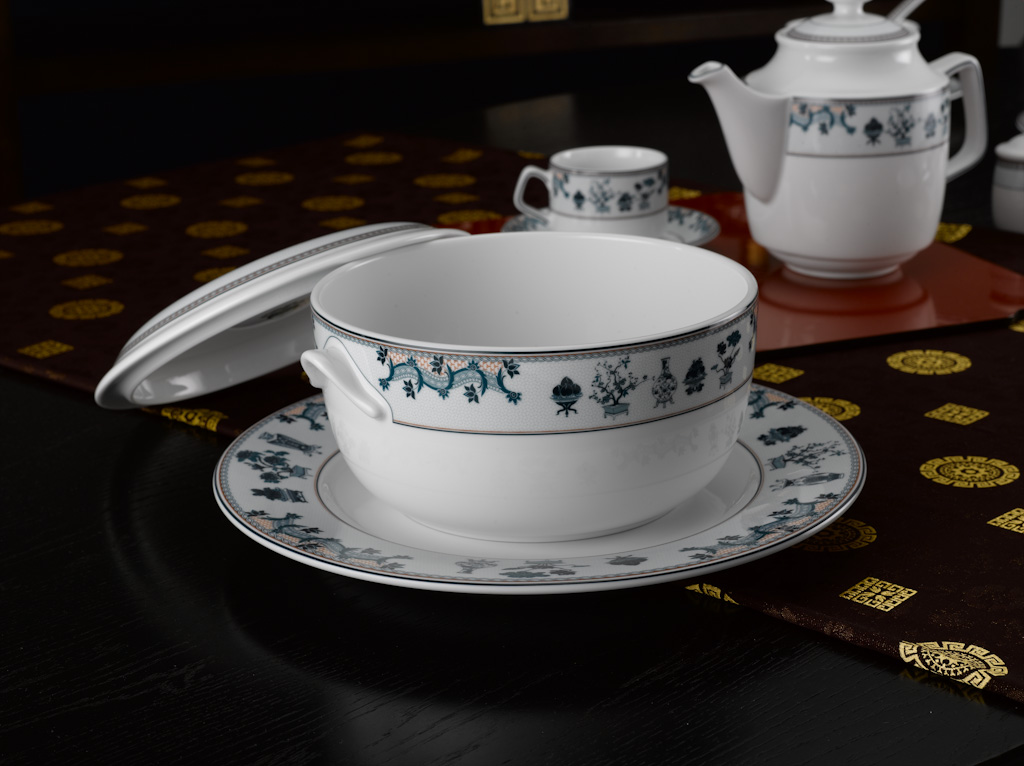 Thố 18cm + nắp Jasmine Tứ Quý - Gốm sứ cao cấp Minh Long 1