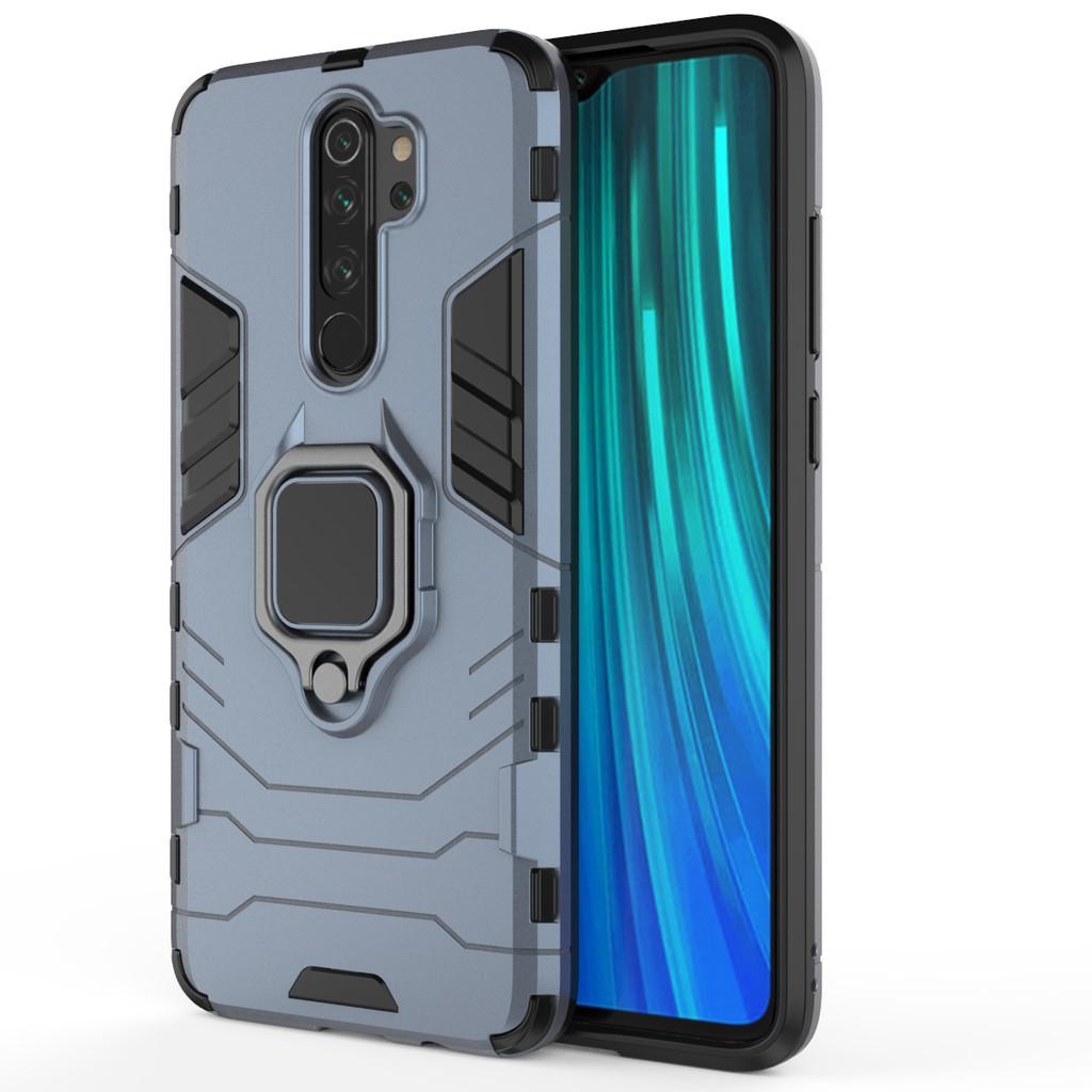 Ốp lưng cho Xiaomi Redmi Note 8 Pro iron man chống sốc kèm nhẫn xoay chống xem video bảo vệ camera