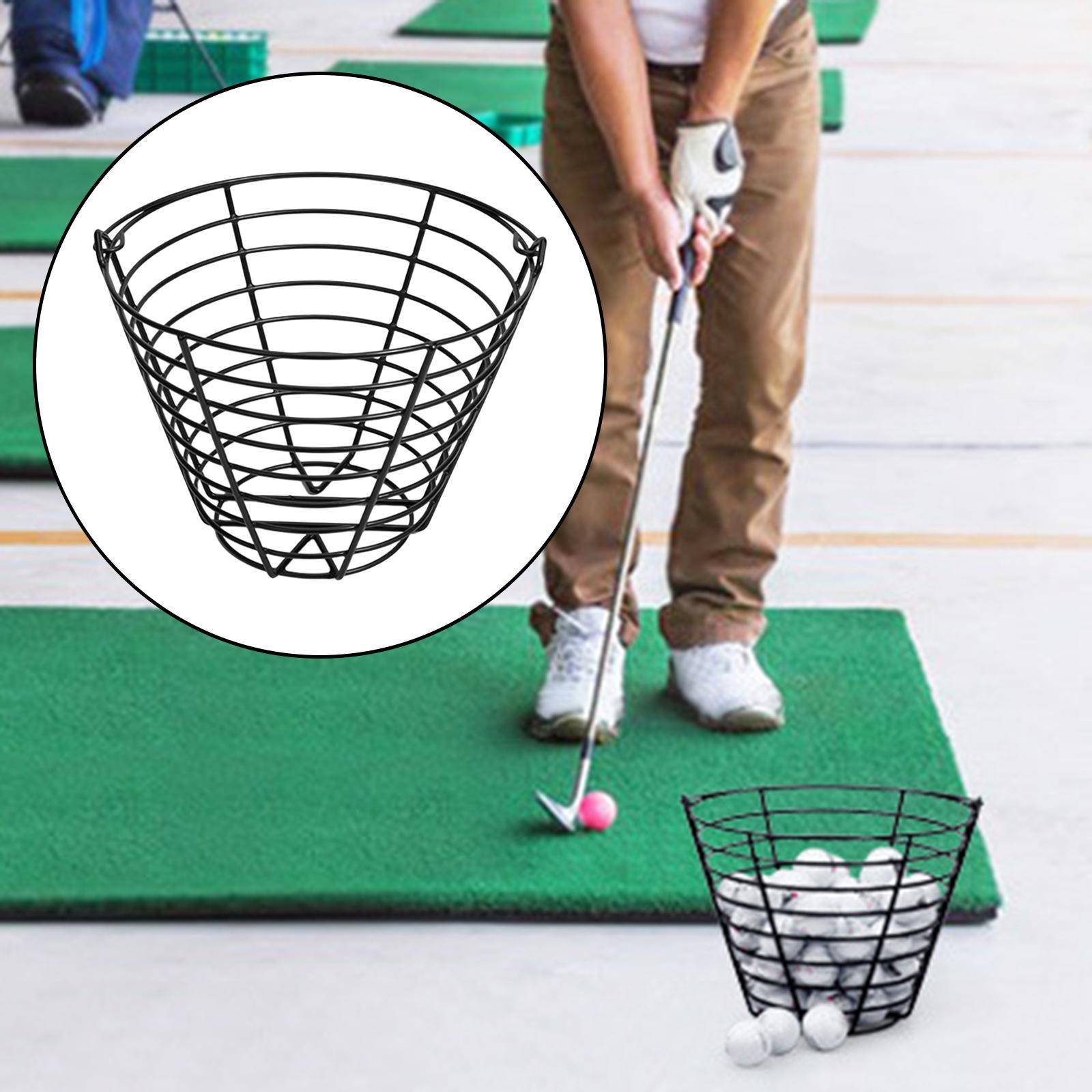 Metal Golf Basket, Golf Ball Storage Bucket, Ball Holder Golf Range Basket Ball Carrying Buckets Golf Ball Container for Practice Accessories