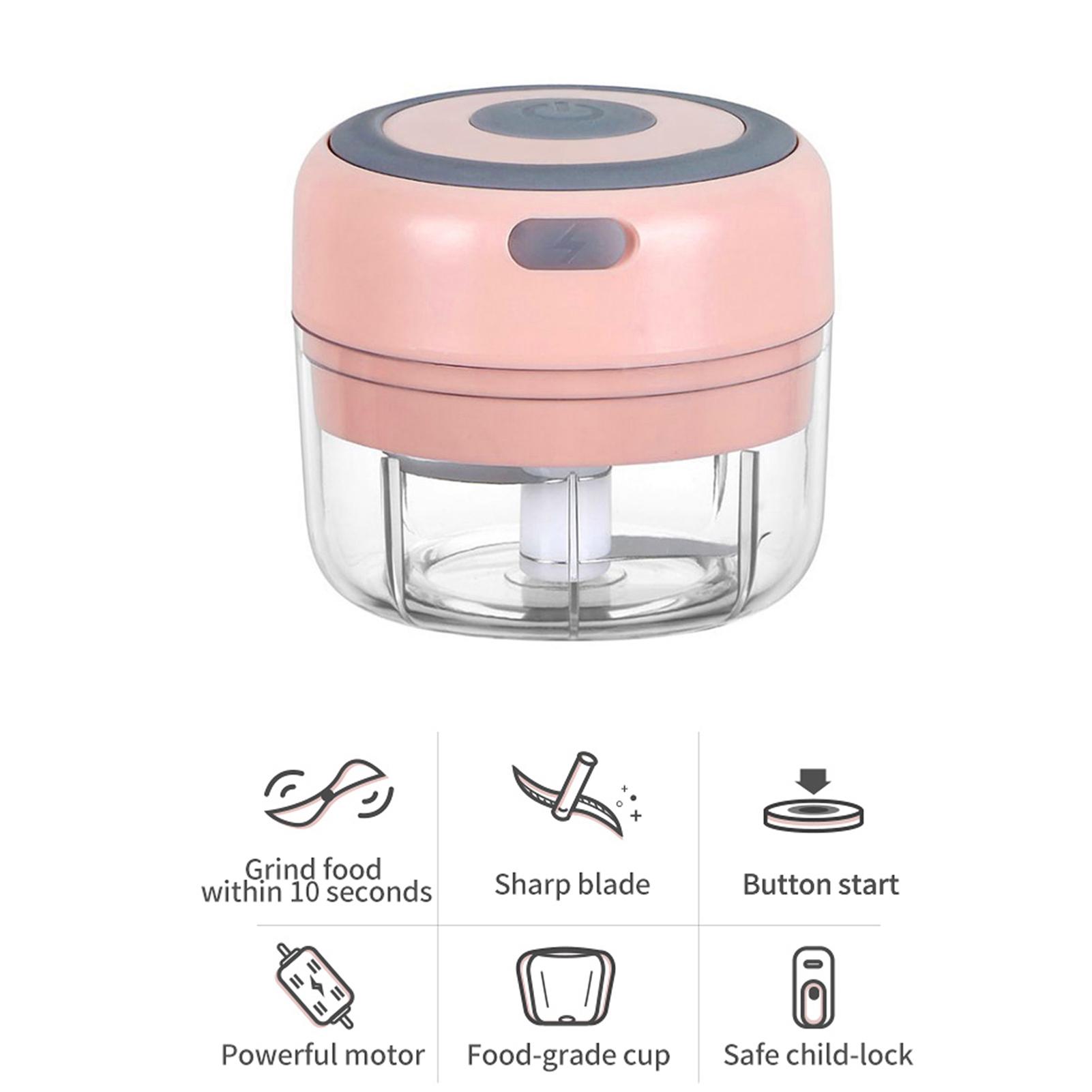 Máy xay tỏi mini dùng điện gia dụng,được làm bằng ABS, PC và thép không gỉ 304 cấp thực phẩm