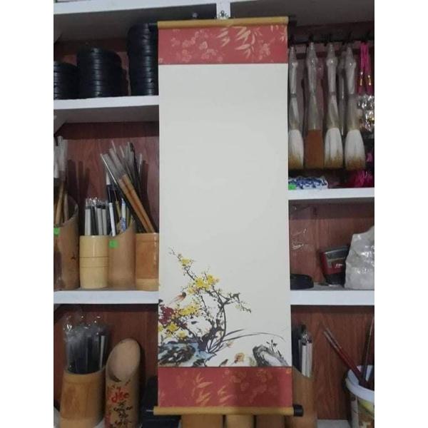 Combo 10 tờ giấy viết thư pháp 20x55cm bao gồm cả nẹp treo