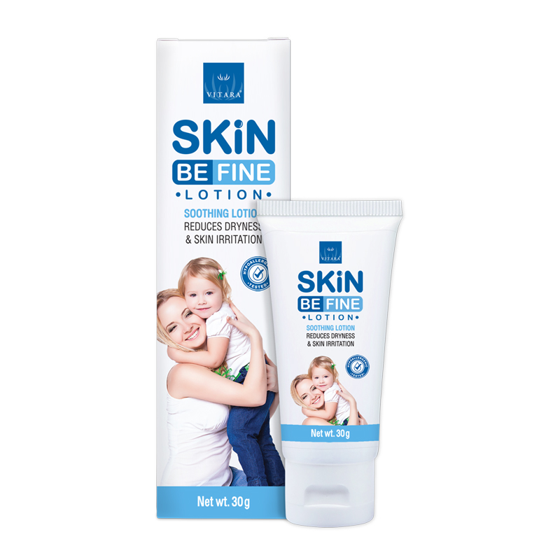 Kem Thoa Giảm Kích Ứng, Ngứa, Vết Bỏng Da, Vitara Skinbefine Lotion Thái Lan 30g (cho người lớn và trẻ em)