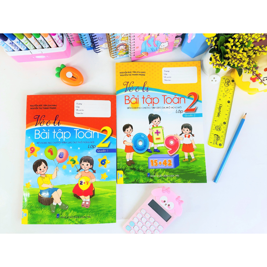 Sách - Combo 2 cuốn Vở Ô Li Bài Tập Toán 2