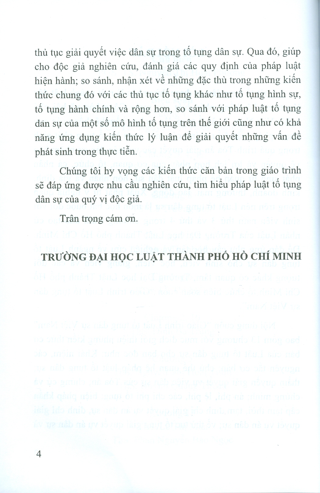 Giáo Trình LUẬT TỐ TỤNG DÂN SỰ VIỆT NAM (Tái bản, có sửa chữa và bổ sung)