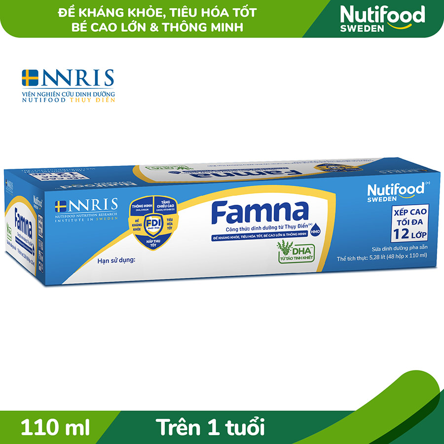 Thùng 48 hộp Sữa Bột Pha Sẵn Famna 110ml