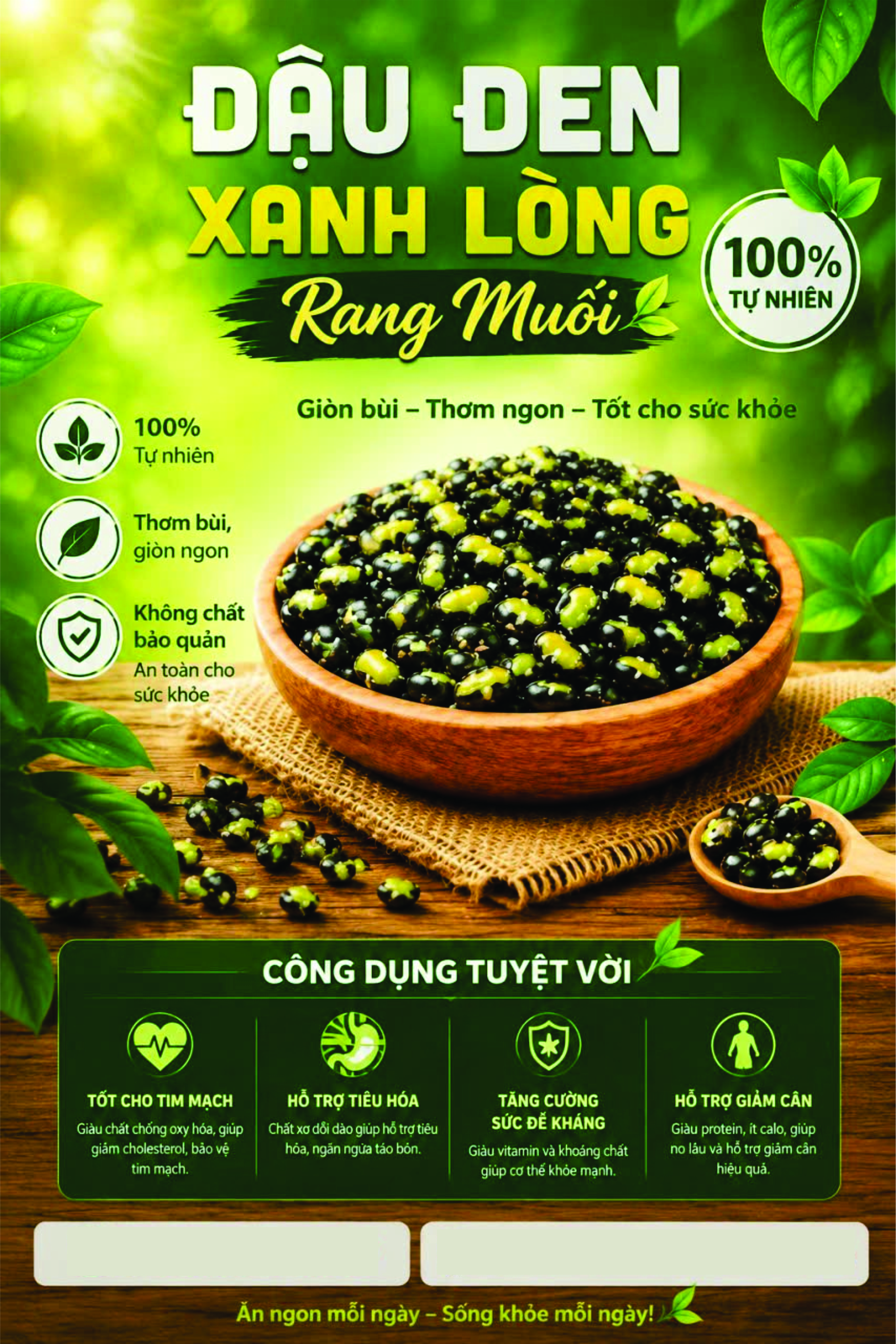 Đậu Đen Xanh Lòng Rang Muối Nhà Làm – Sạch, An Toàn, Giàu Dinh Dưỡng