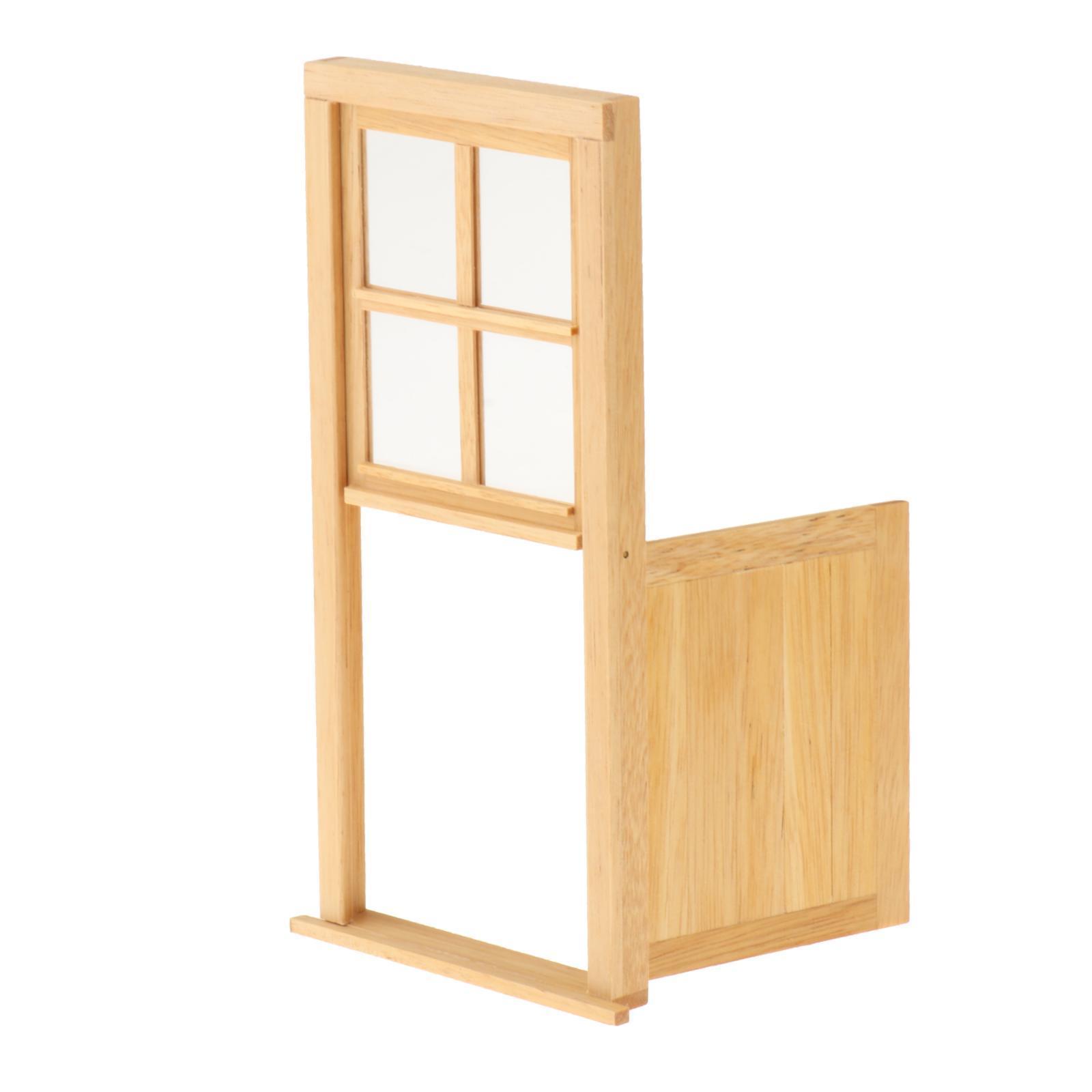 1/12 Dollhouse Miniature Wood Door, Kids Pretend Play Toys, Living Room Furniture