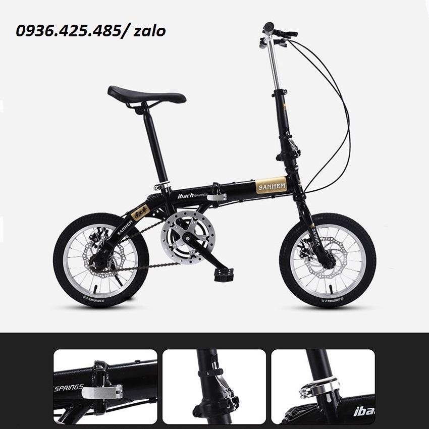 Xe đạp gấp gọn khung cacbon siêu nhẹ Sanhema 1m3-1m75 đi được, tải trọng 100 kg, xe đạp gấp cho mọi lứa tuổi