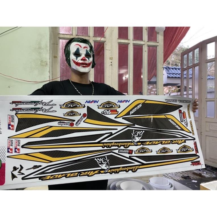 Tem rời Air blade 2014 dán xe đen bảo hành màu sắc vĩnh viễn