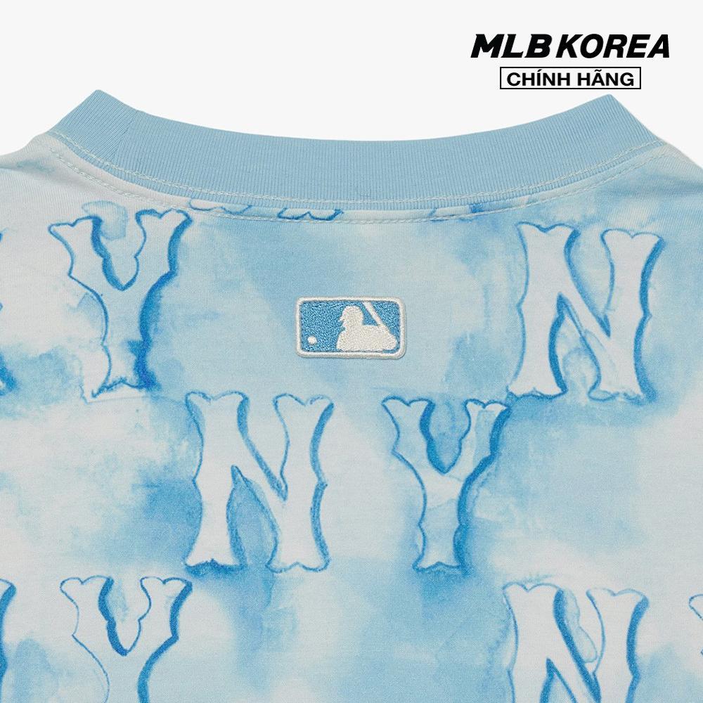 MLB - Áo thun unisex cổ tròn tay ngắn Water Monogram Overfit 3ATSM1033