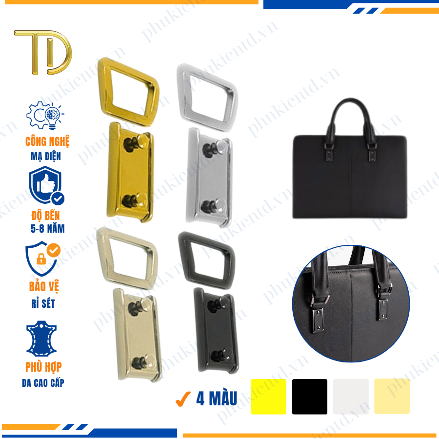 Khoen quai túi xách, Khoen d túi xách cao cấp công nghệ mạ điện độ bền 5-8 năm