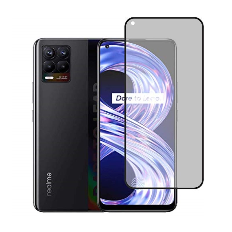 Kính cường lực cho Realme 8, 8 Pro nhám chống vân tay/ full màn hình/ không viền màu