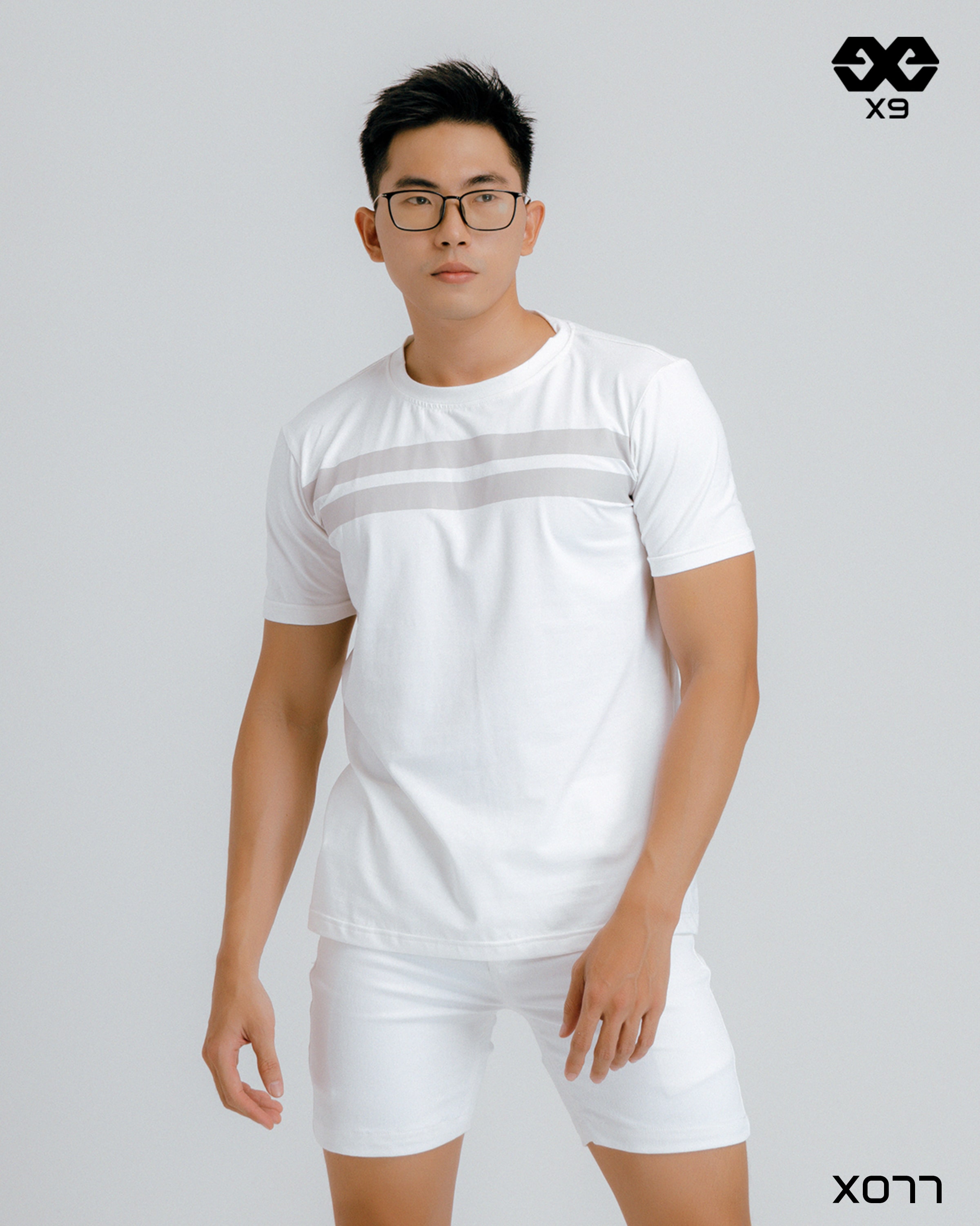 Áo Thun Nam Sọc Ngang 100% Cotton - X077