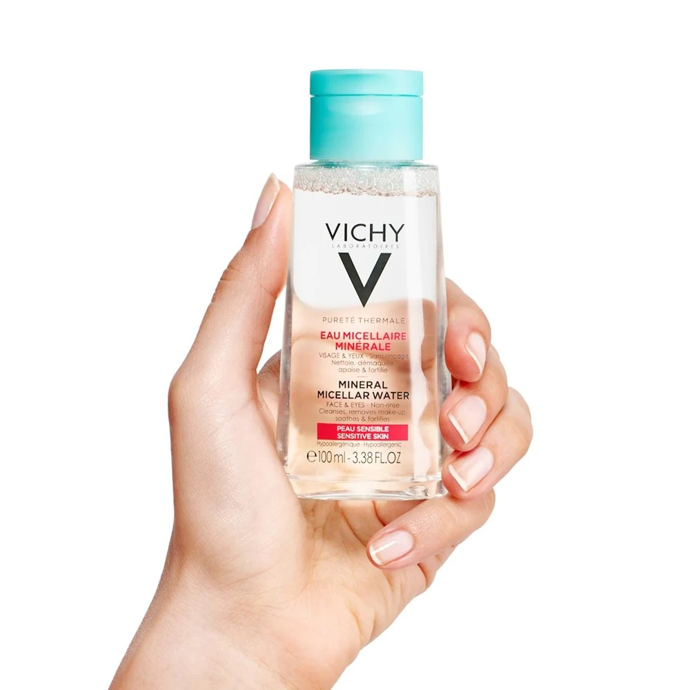 Nước tẩy trang dành cho da nhạy cảm VICHY Pureté Thermale Mineral Micellar Water (100ml) - Tặng Móc Khóa