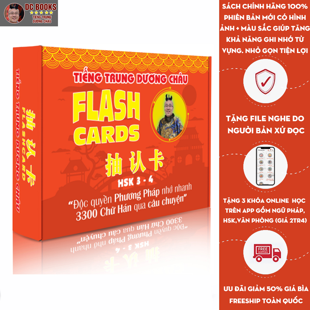 Flashcard Tiếng Trung 3+4 - Thẻ Học Từ Vựng Tiếng Trung - Học Tiếng Trung Qua 214 Bộ Thủ - Phạm Dương Châu (Phiên bản có hình ảnh)