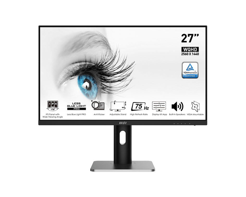 Màn Hình MSI PRO MP273QP 27 inch ( WQHD/IPS/75Hz/1ms ) - Hàng Chính Hãng