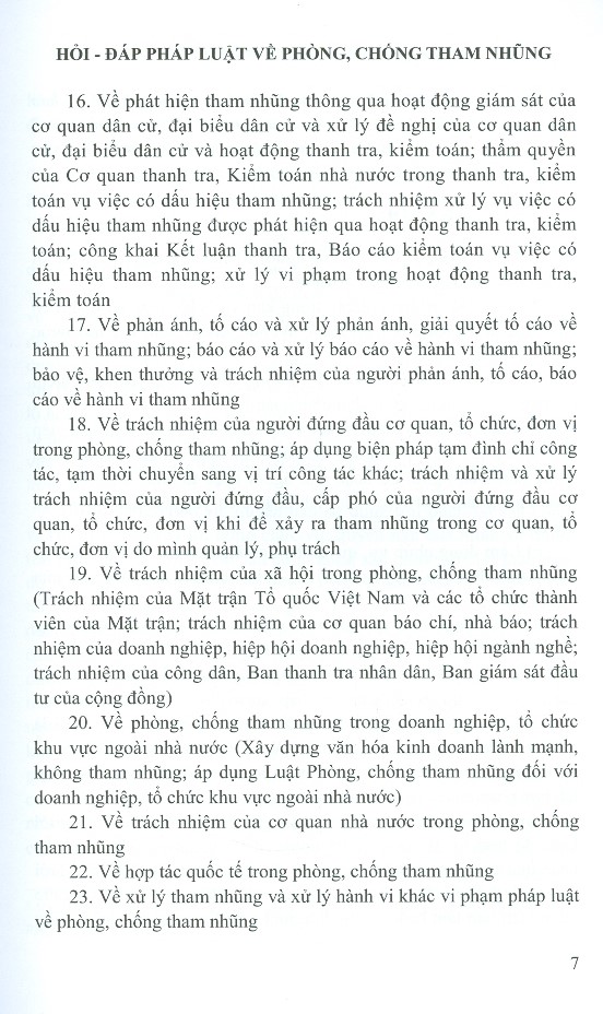 Hỏi Đáp Pháp Luật Về Phòng, Chống Tham Nhũng