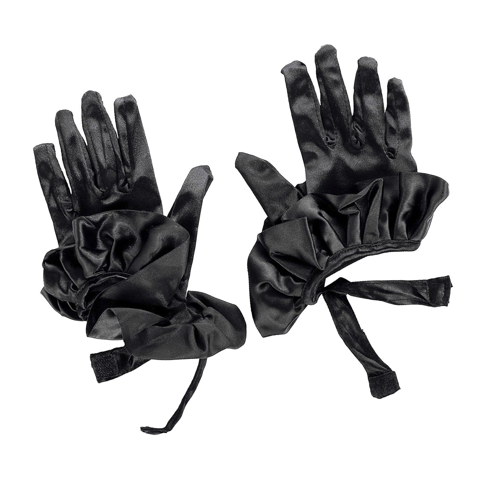 Halloween Gloves Elegant Black Cosplay for Themed Party Masquerade Holidays