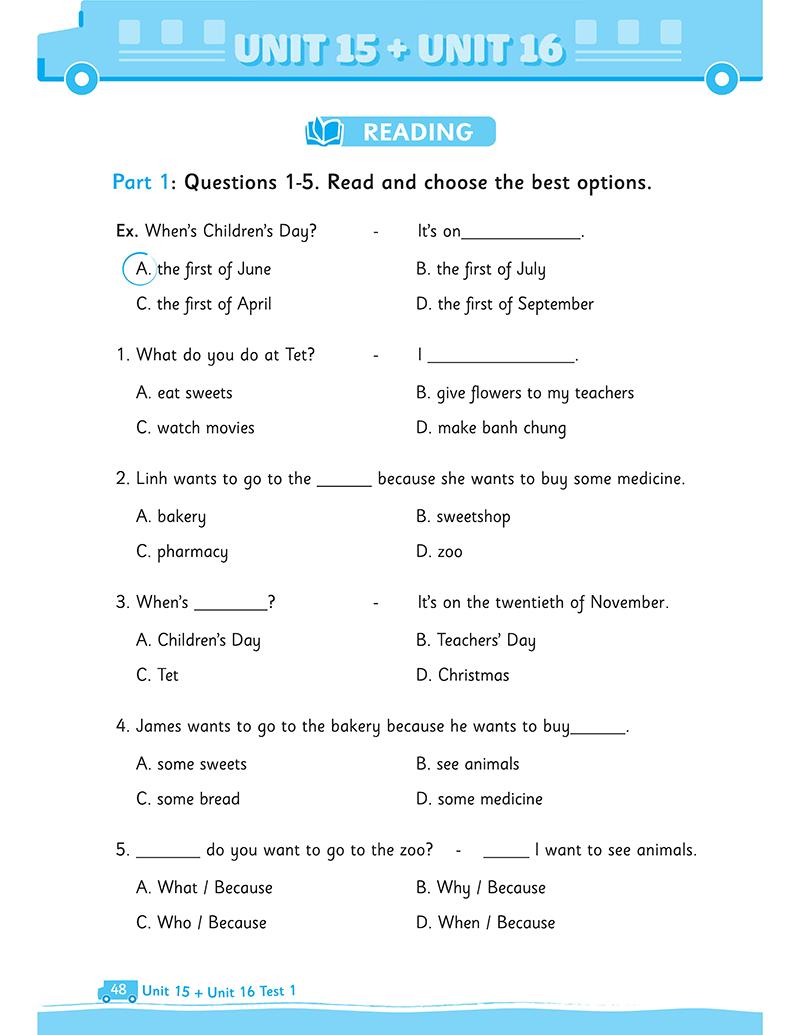 Sách Big 4 Bộ Đề Tự Kiểm Tra 4 Kỹ Năng Nghe - Nói - Đọc - Viết (Cơ Bản Và Nâng Cao) Tiếng Anh Lớp 4 - Tập 2