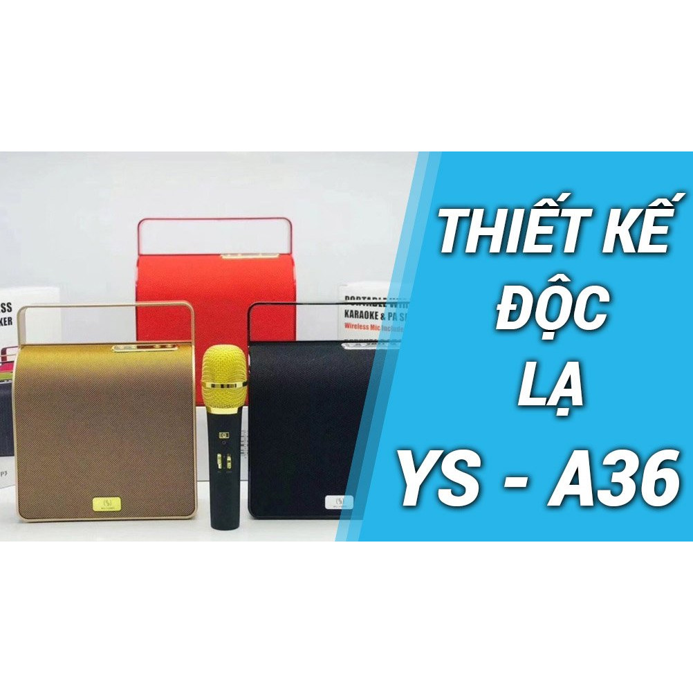 Loa karaoke bluetooth A36 - Loa xách tay thời trang độc lạ - Tặng kèm 1 micro không dây - nghe nhạc, karaoke cực chất - Giao màu ngẫu nhiên