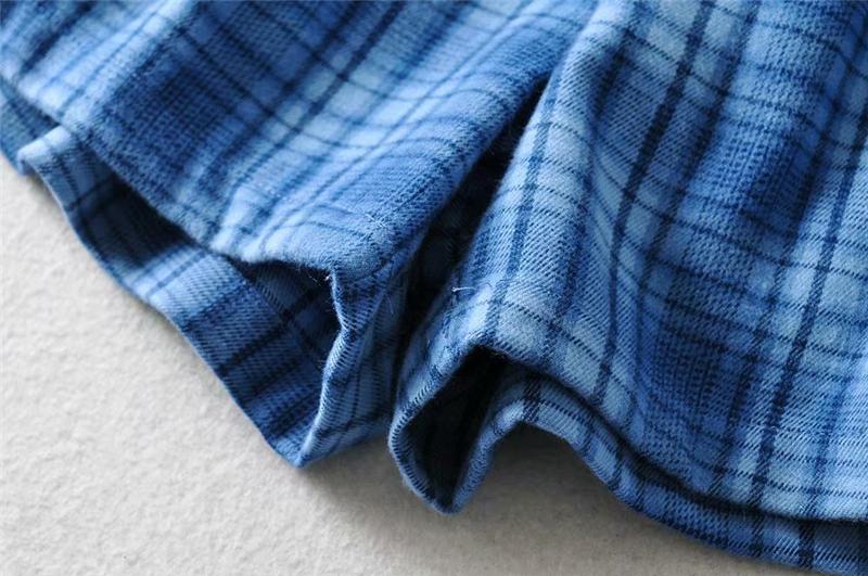 Stvy Màu Xanh Dương Kẻ Sọc Quần Short Nữ 2020 Mùa Hè Nữ Lưng Thun Cotton Quần Short Nữ