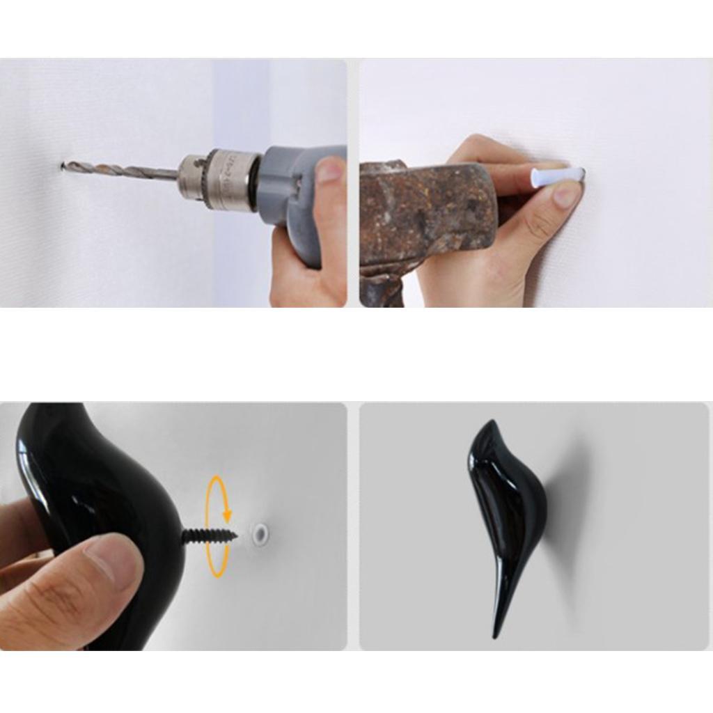 Cute Bird Wall Mounted Over Door Hook Hanger Clothes Coat Bag Holder