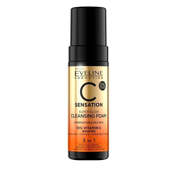 Sữa rửa mặt tạo bọt Eveline vitamin C phục hồi làm trắng da 150ML