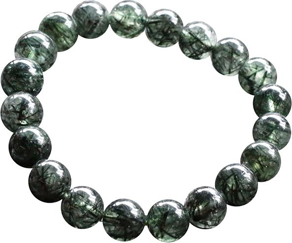 Vòng Thạch Anh Tóc Xanh Đậm Myanmar 10mm Ngọc Quý Gemstones VT132