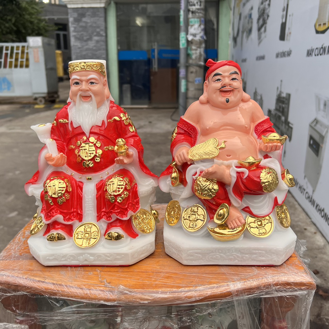 Tượng Thần tài Thổ Địa đá Việt Nam cao 25cm