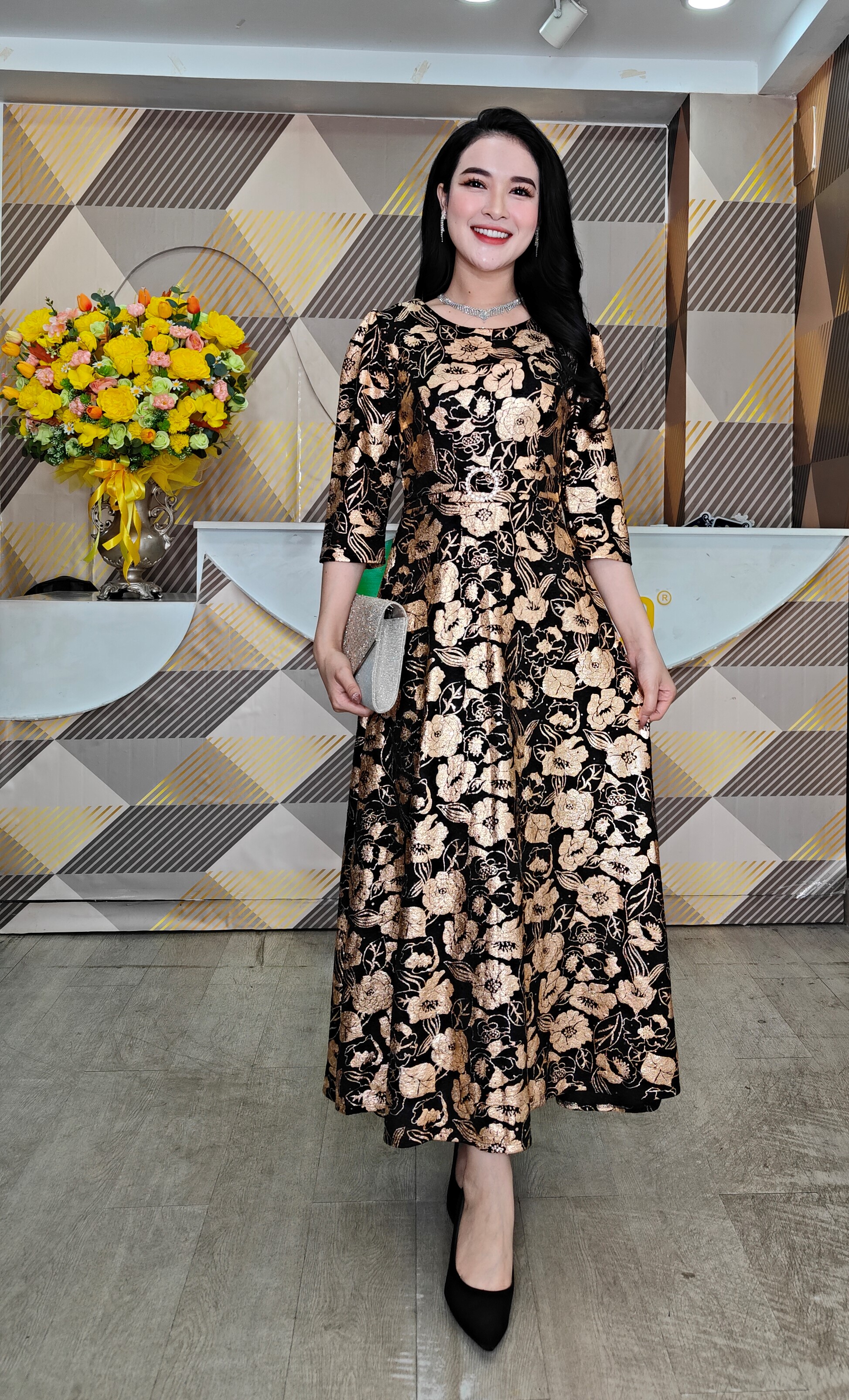 Đầm xòe - Y1406 - Thương hiệu Zonbig