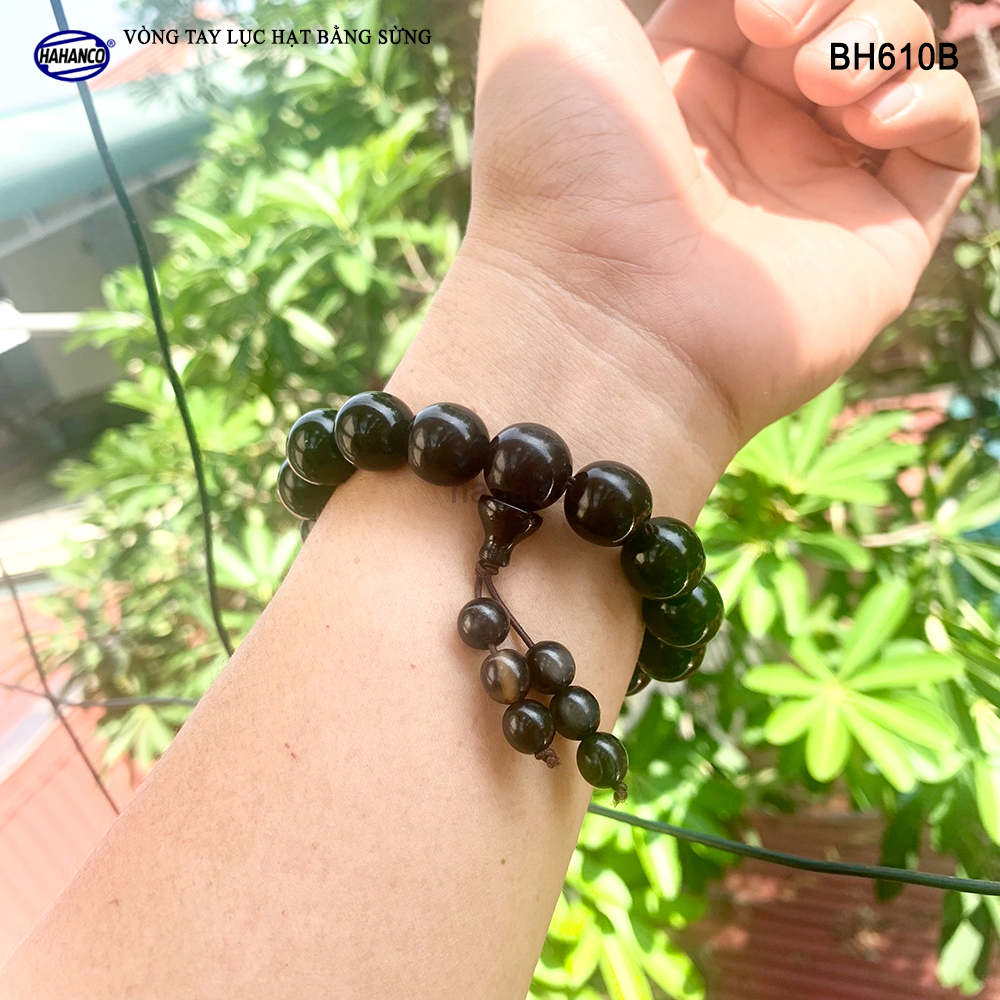 Vòng tay sừng Trâu phong thủy đuôi lục hạt Đây sẽ là thứ mang tài lộc về nhà bạn - Bracelet of HAHANCO