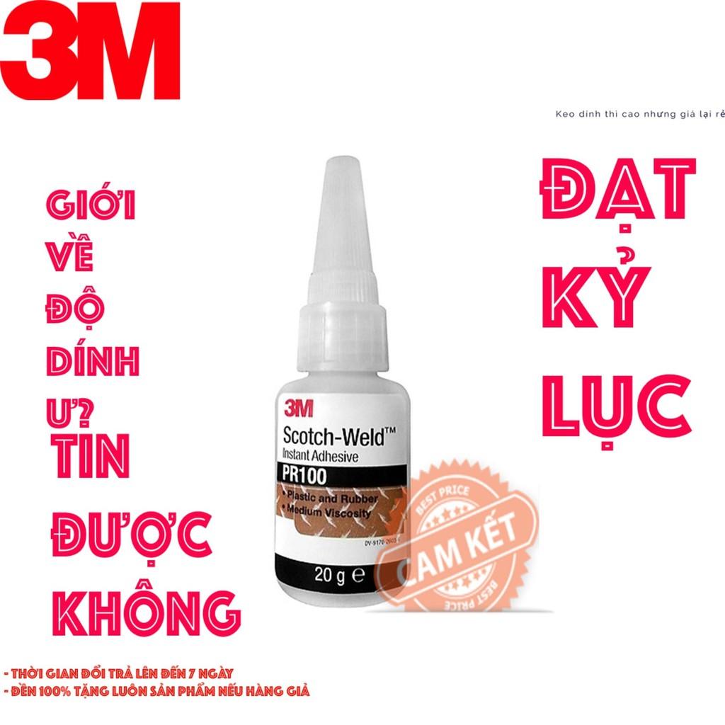 Keo Dán Đa Năng Siêu Dính 3M PR100 Scotch-Weld Plastic &amp; Rubber Instant Adhesive 20g