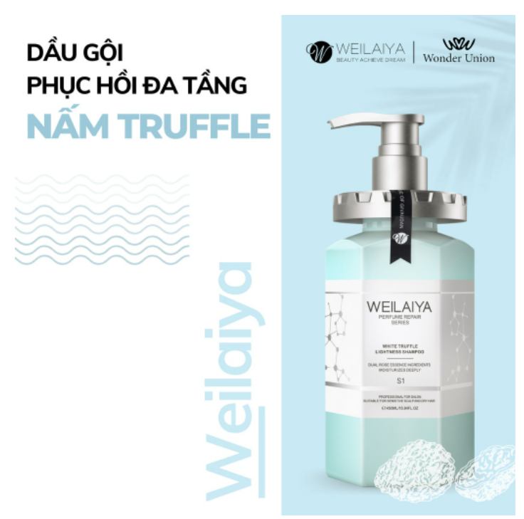 Dầu gội Weilaiya phục hồi đa tầng Nấm Truffle 450ml