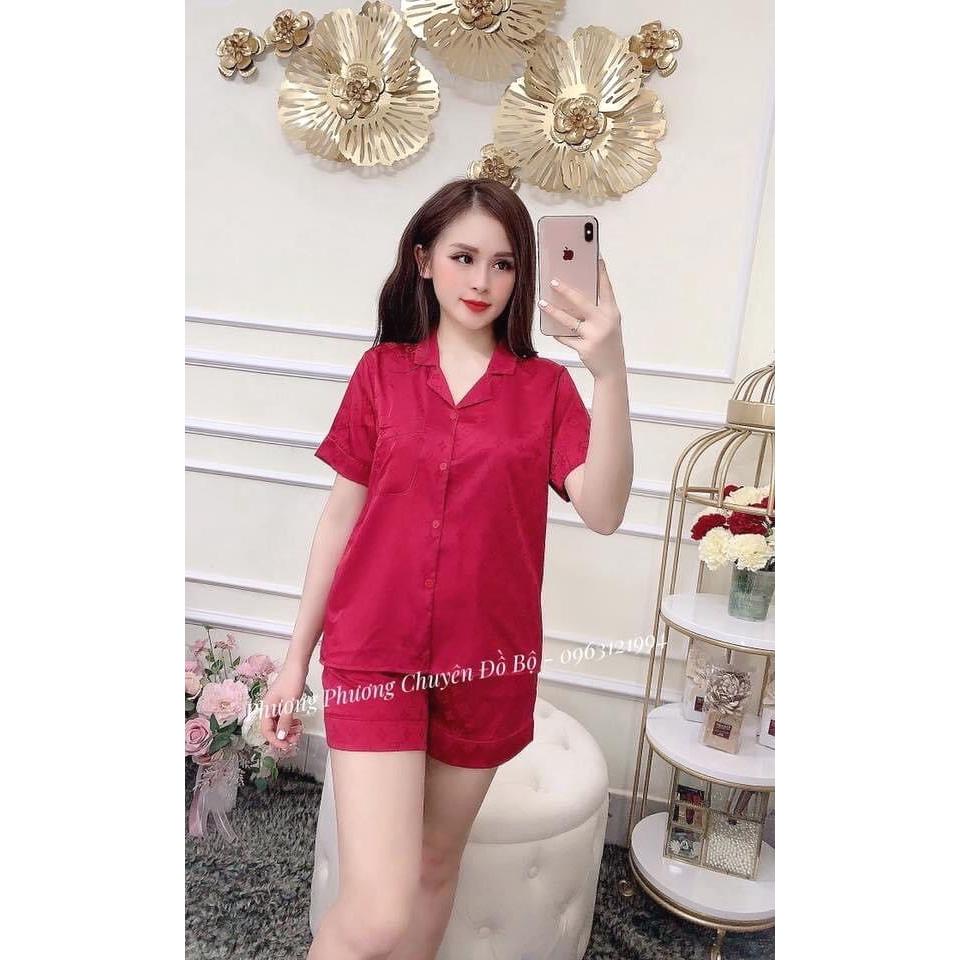 PIJAMA CỘC LỤA XỊN Bộ pizama lụa gấm cộc hàng hót trend