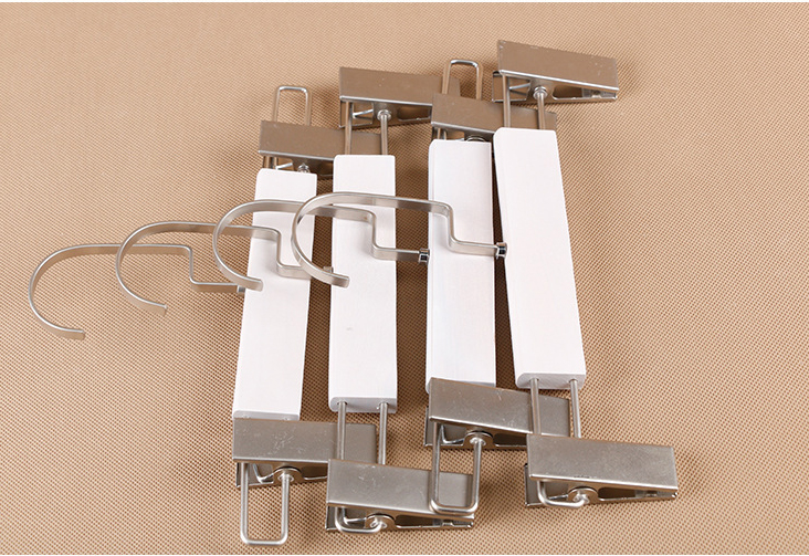 Móc kẹp quần gỗ trắng 32cm cao cấp