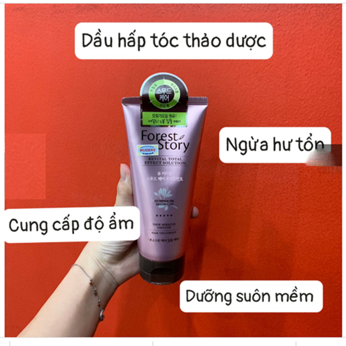 Mặt nạ dưỡng tóc, hấp ủ tóc Welcos Forest Story giúp phục hồi, làm mượt và chống xơ rối 200g