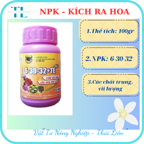 Phân Bón Lá Đầu Trâu Siêu Ra Hoa 6-30-32+TE Plus Kích thích ra hoa đậu trái