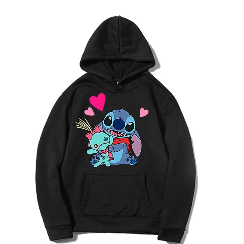 Áo Hoodie Nam nữ In hình Disney Lilo Stitch ngộ nghĩnh