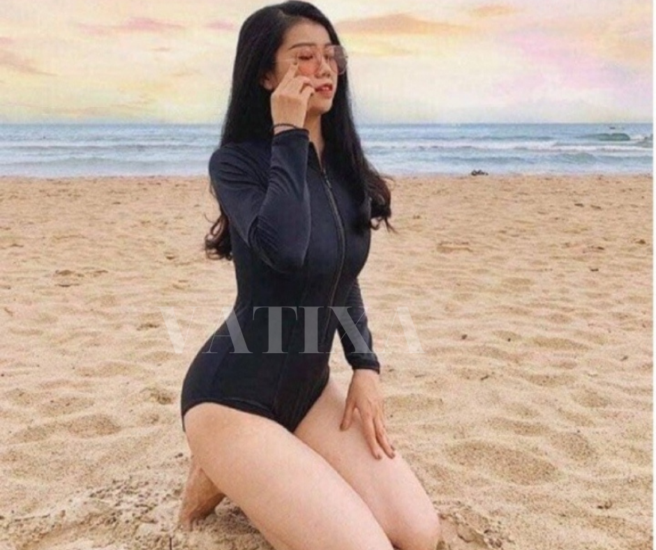 Bikini bodysuit đồ bơi một mảnh có tay khoá kéo VATIXA BKN01