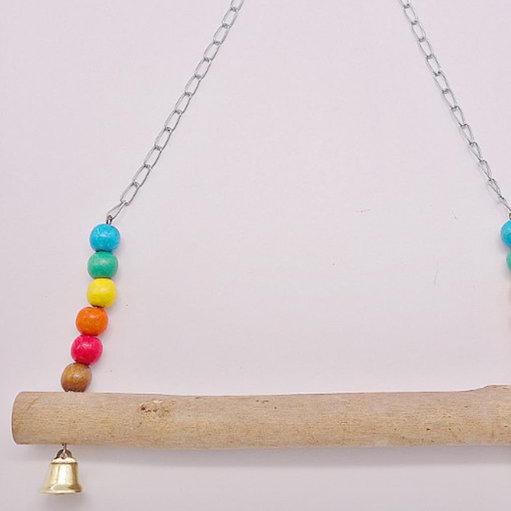 Pet Chicken Swing Toys Wooden Birds Stand Perch Parrot Chew Toys for Hens Large Bird Parrot Macaw Training