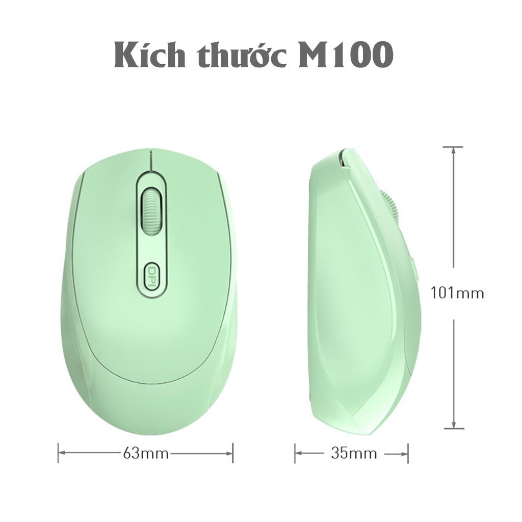 Chuột không dây Bluetooth HXSJ M100B chống ồn, DPI 1600, chế độ kép wireless usb 2.4Ghz &amp; bluetooth - HÀNG CHÍNH HÃNG