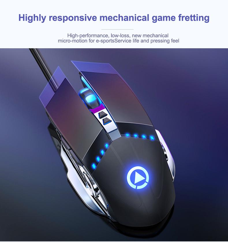 Nghề Nghiệp Chuột Chơi Game Có Dây 7 Nút 2400 DPI Quang USB Chuột Máy Tính Không Dây Chuột Chơi Game Silent Chuột Cho Máy Tính laptop