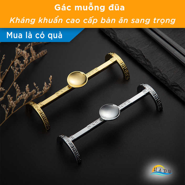 Gác Đũa Thìa Vintage Phụ Kiện Cao Cấp Hợp Kim Sợi Thủy Tinh Kháng Khuẩn HADU