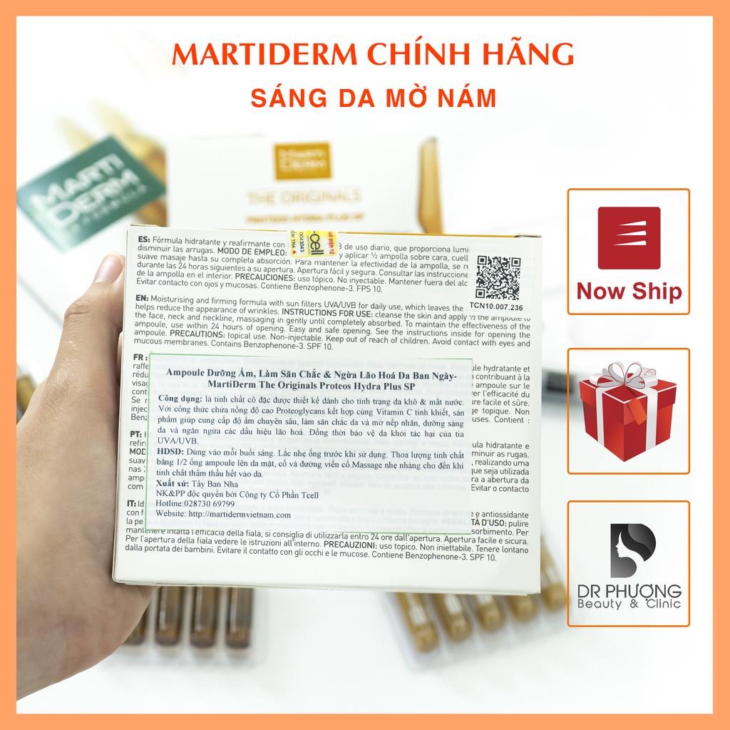 Tinh chất Ampoule dưỡng ẩm và ngừa lão hóa da Martiderm The Original Proteos Hydra Plus Sp Vàng