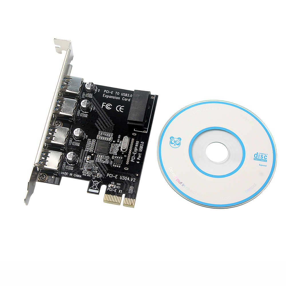 Thẻ Chuyển Đổi PCI-E Sang USB3.0 Tốc Độ Cao Với 4 Cổng USB3.0 Cho Máy Tính Để Bàn