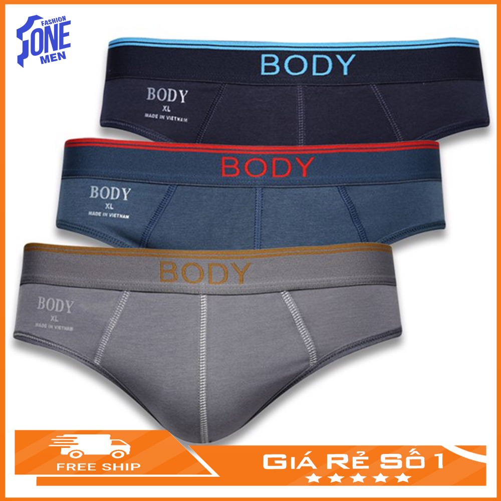 Combo 4 Quần Lót Tam Giác Nam BODY - Sịp Nam Tam Giác Thun Lạnh Co Giãn 4 Chiều Mềm Mại Thoáng Mát, Thấm Hút Mồ Hôi Khử Mùi Cơ Thể Cục Tốt