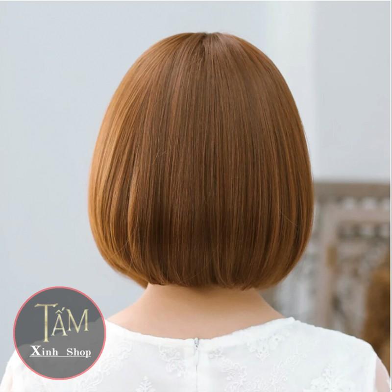 Bộ tóc giả nguyên đầu cao cấp trùm cả đầu víc thẳng cúp 40cm